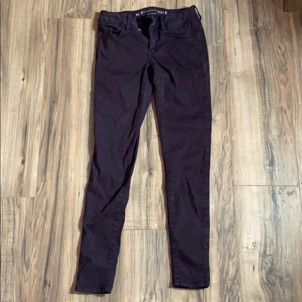 plum american eagle skinny jeans